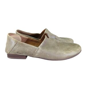 Boc Suree Born Olive Green Leather Slip On Loafer Flats Women Size 6.5 Casual